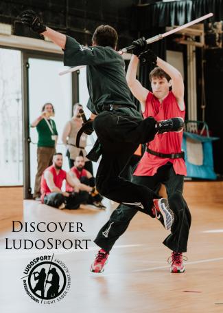 LudoSport Image of two people fighting with lightsabers